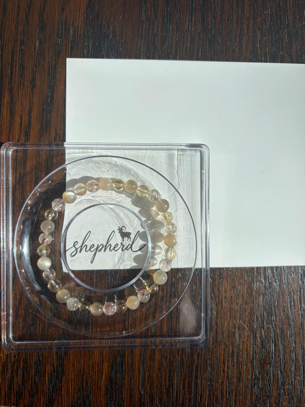 Milk Tea Moonstone & Golden Rutile Quartz Bracelet - Handcrafted Natural Crystal Beaded Jewelry