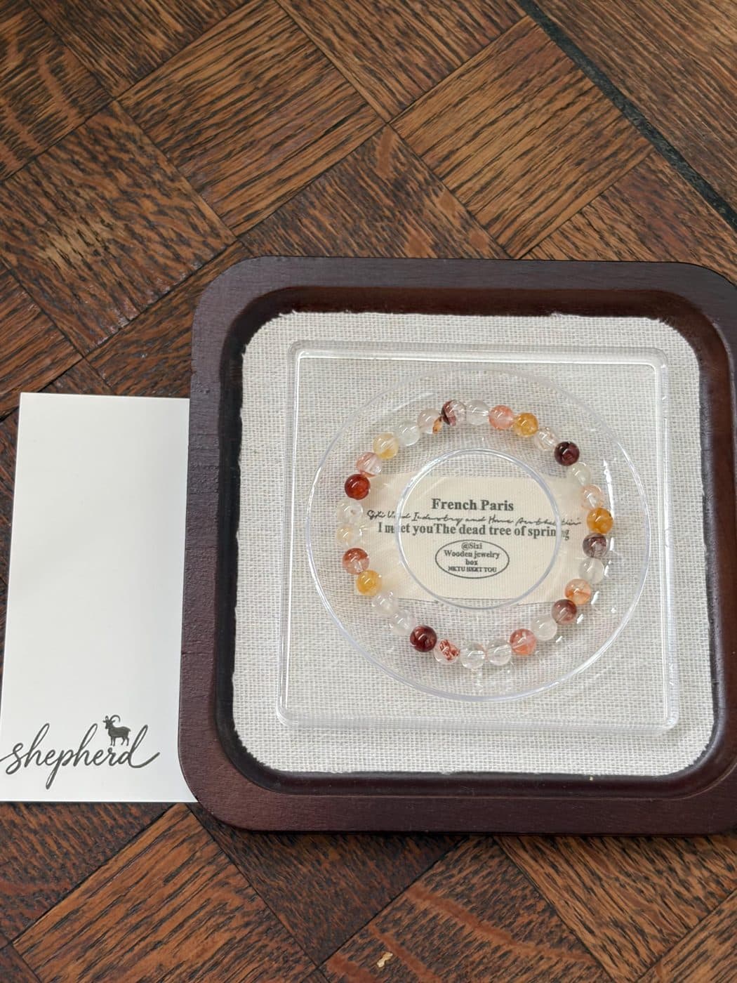 Multicolor Koi Flower Crystal, Rainbow Sparkle Bead Bracelet, Colorful Gemstone Stretch Bracelet, Handmade Jewelry